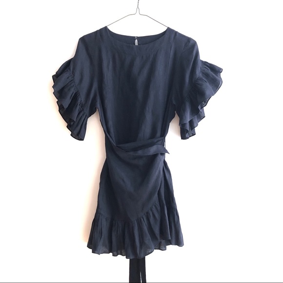 isabel marant black ruffle dress